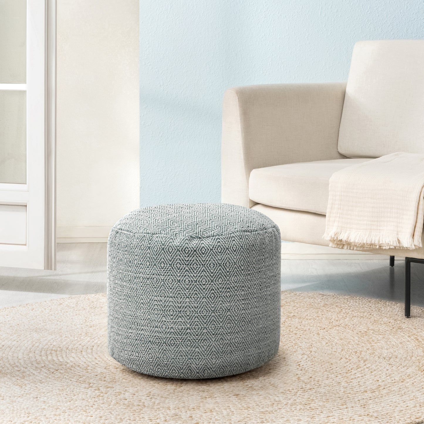 Elkart Pouf - Gray