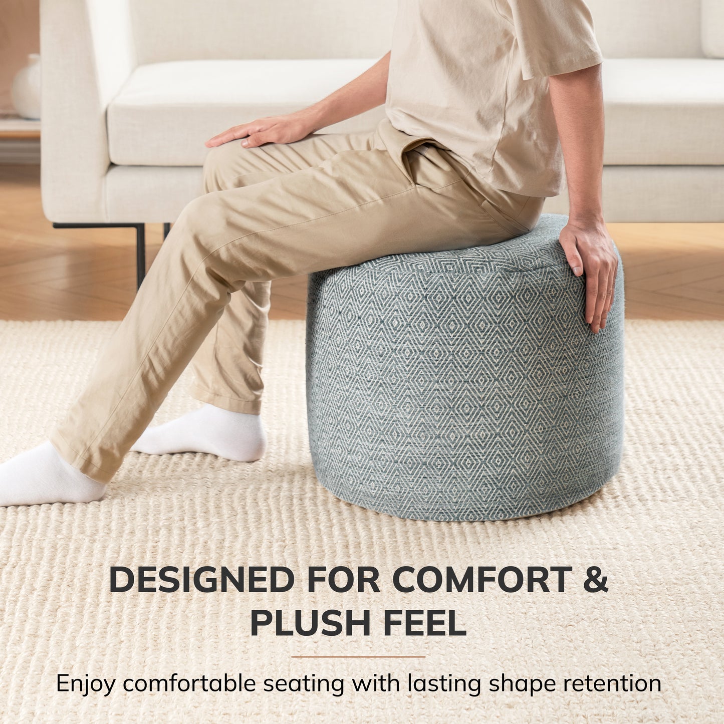 Elkart Pouf - Gray