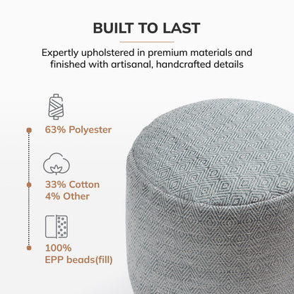 Elkart Pouf - Gray