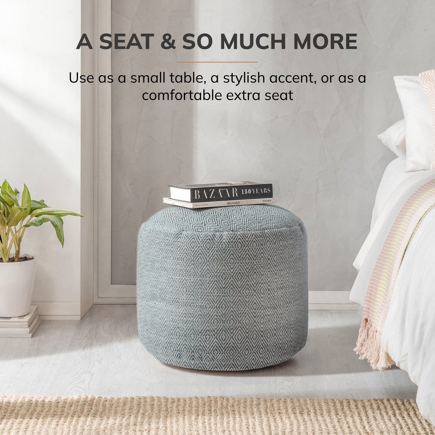 Elkart Pouf - Gray