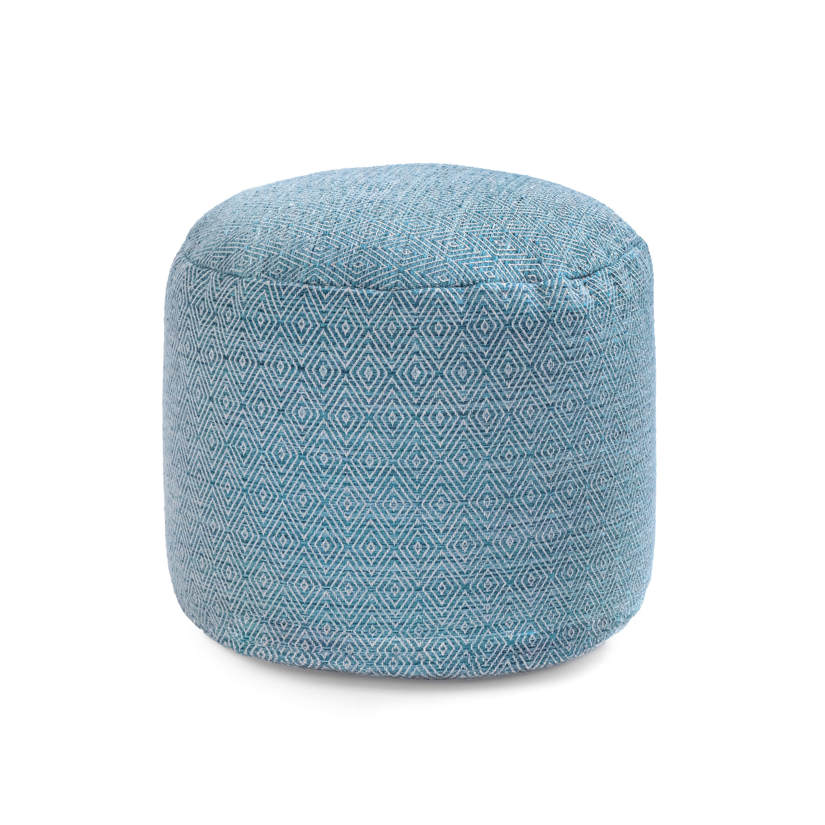 Polyester Cotton Elkart Pouf - Blue | Anji Mountain