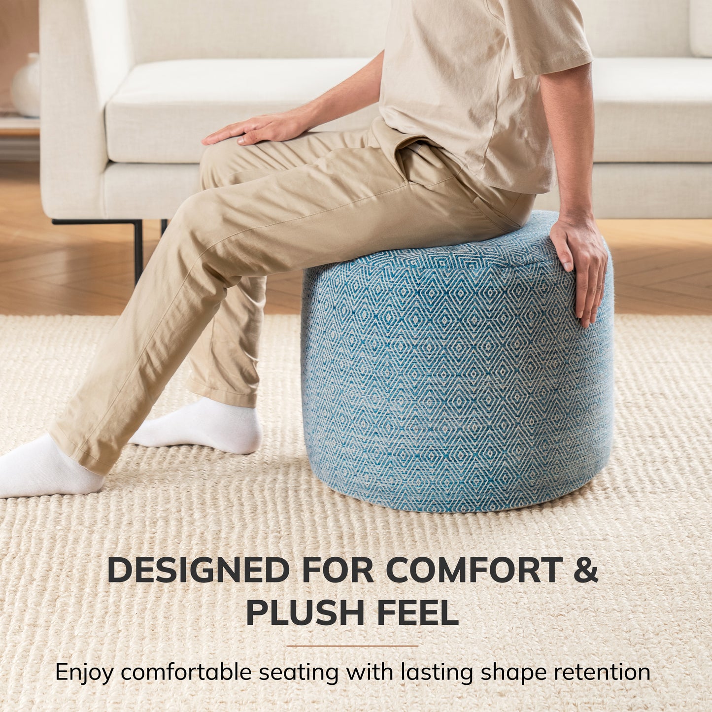 Elkart Pouf - Blue