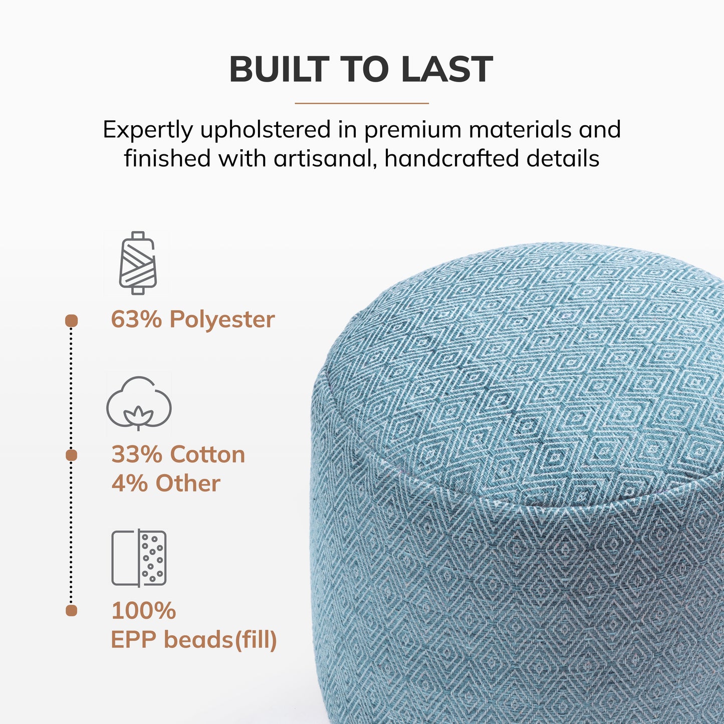 Elkart Pouf - Blue