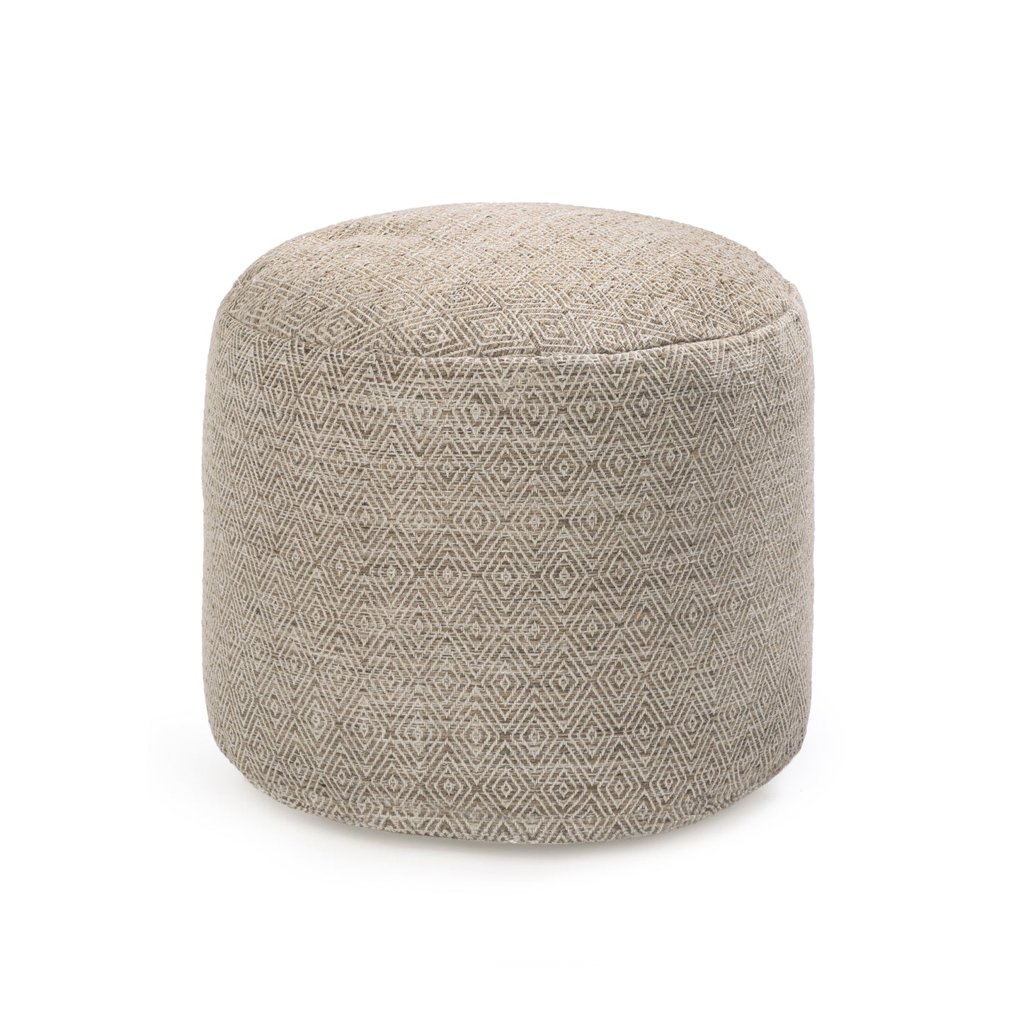 Elkart Pouf - Ivory Brown