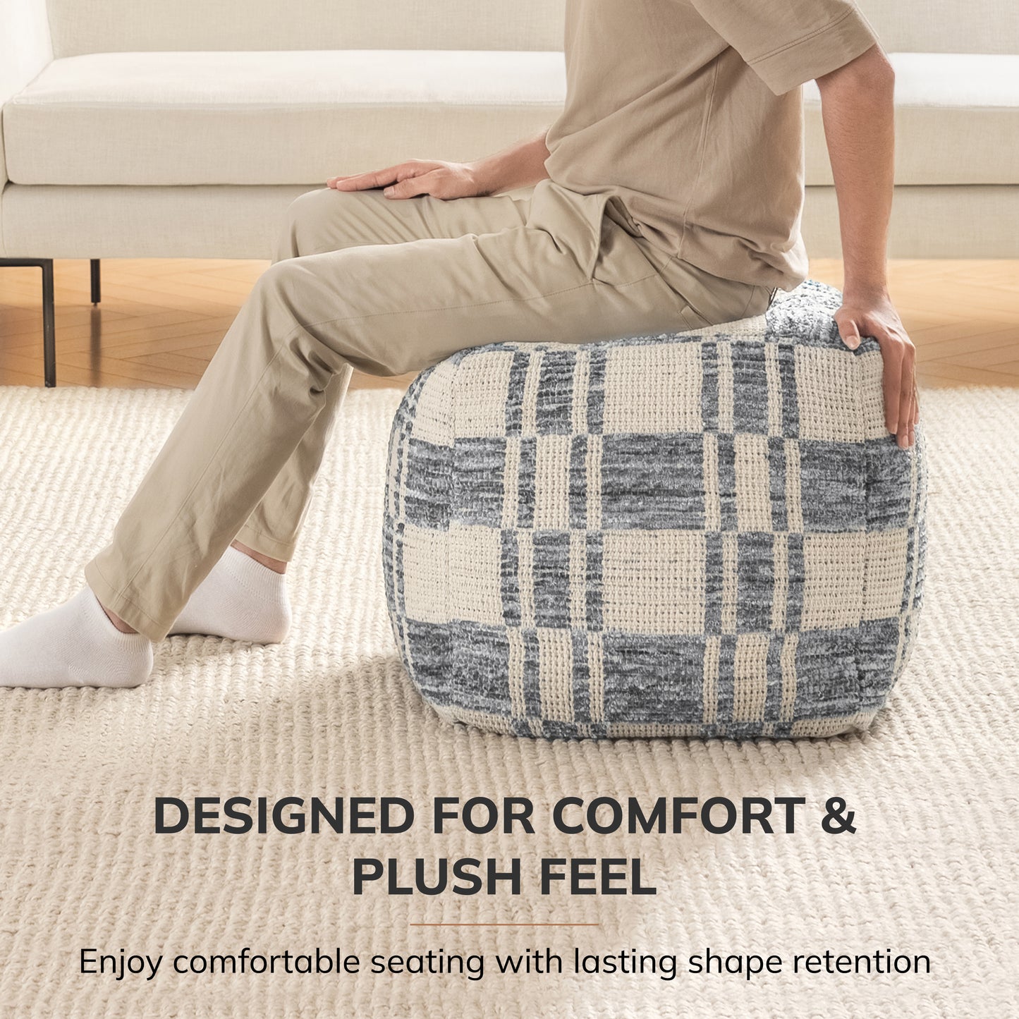 Leone Pouf - Gray