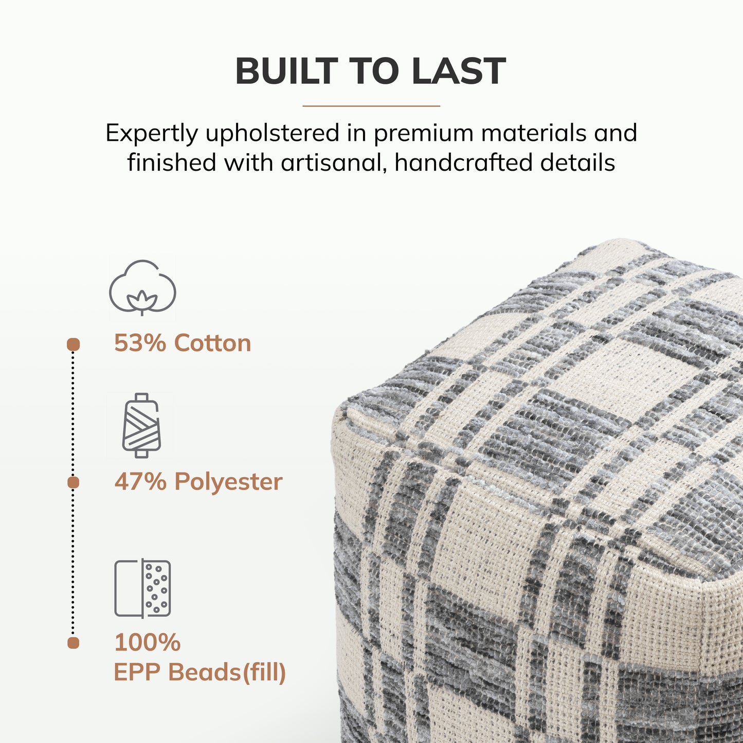 Leone Pouf - Gray