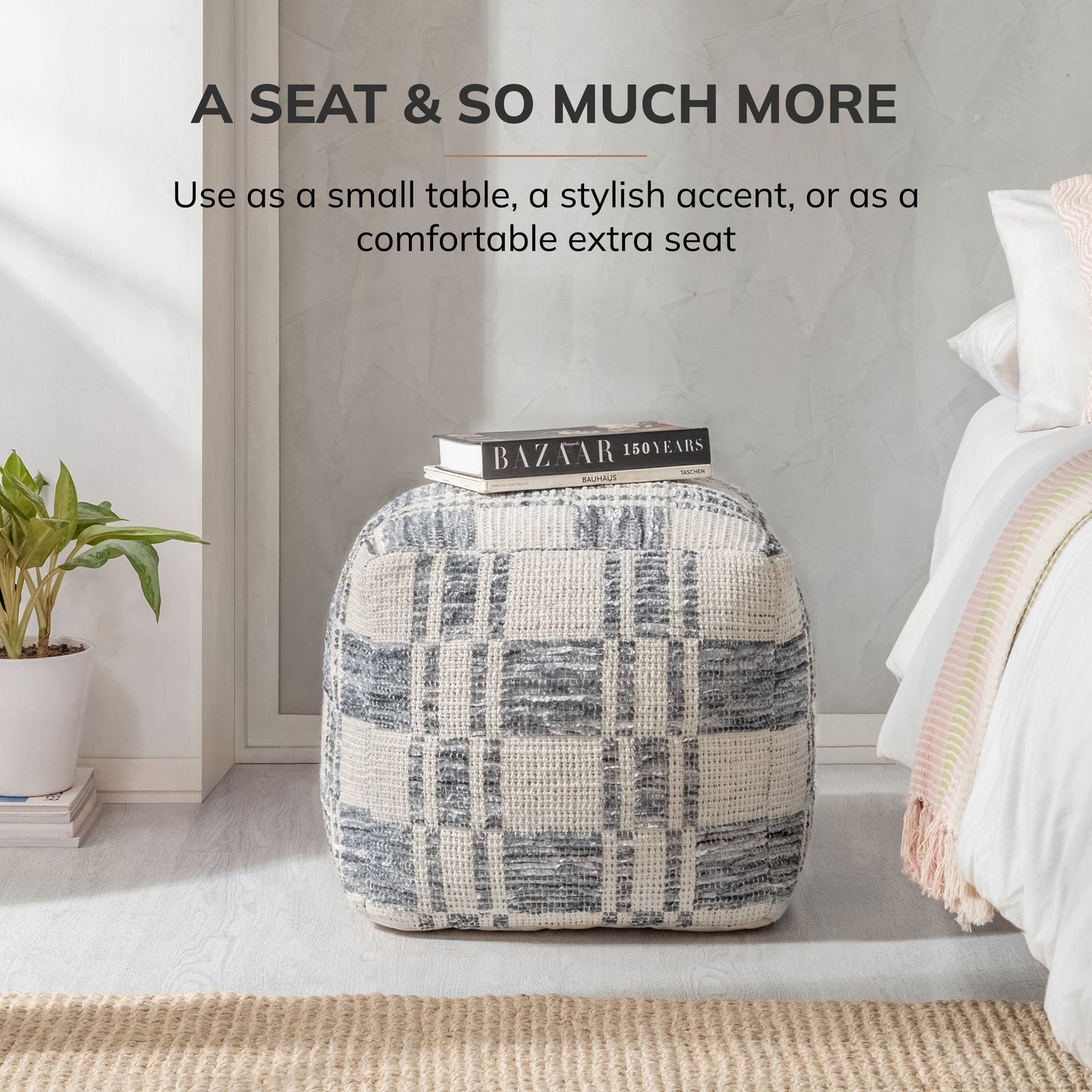 Leone Pouf - Gray