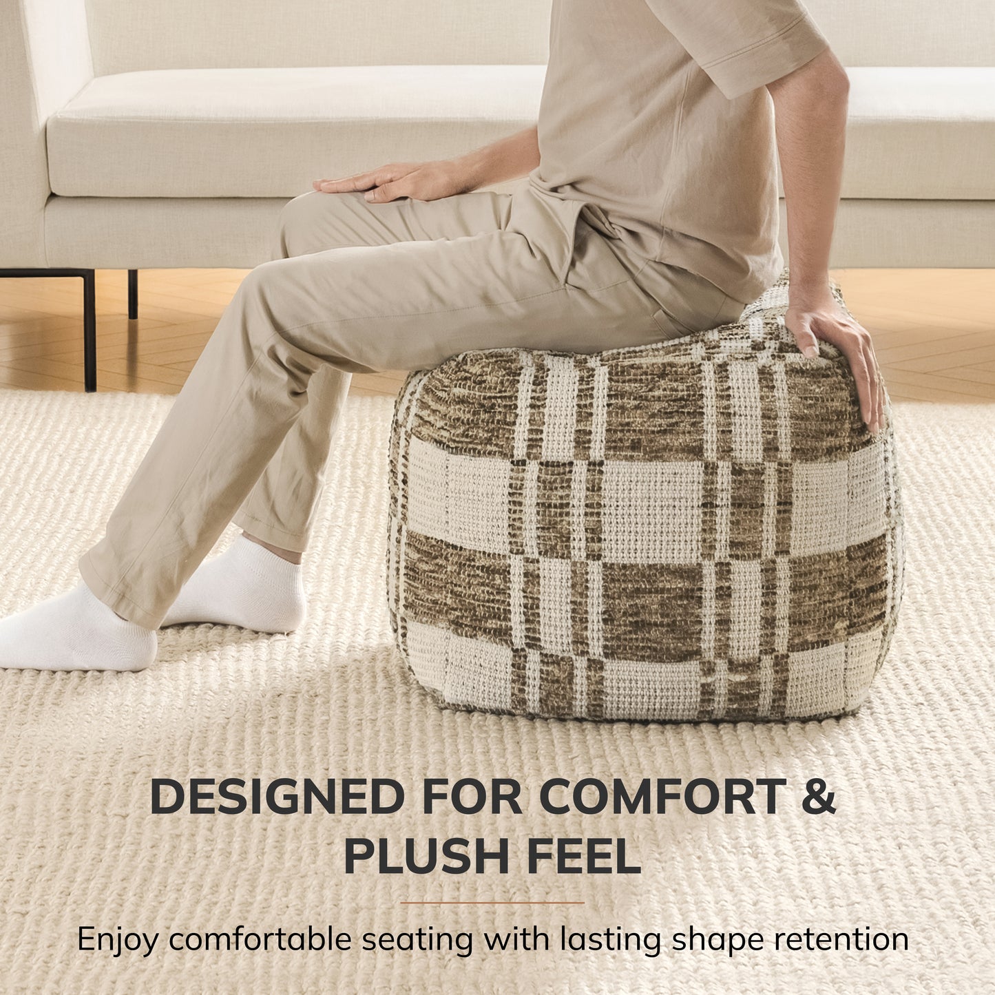Leone Pouf - Brown