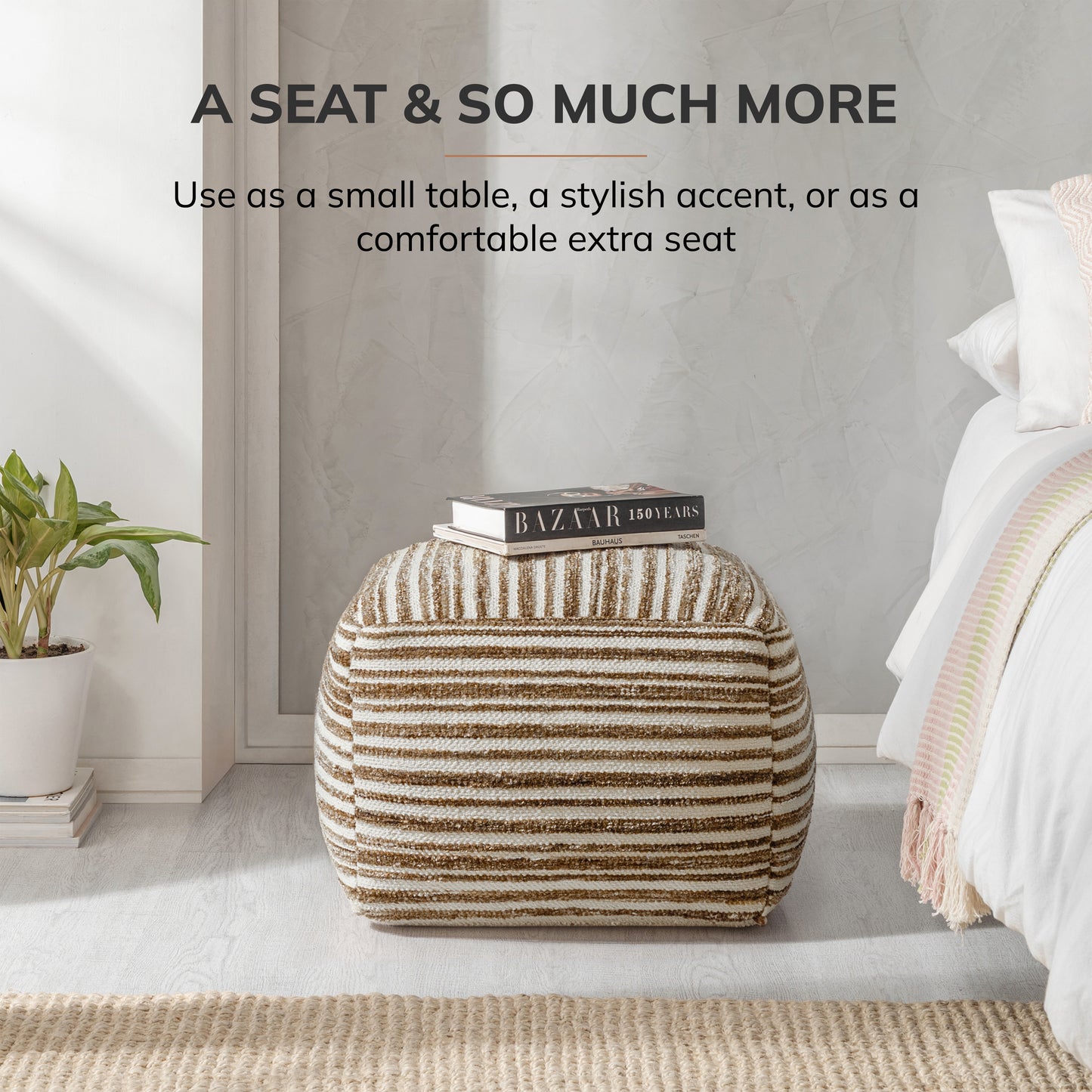 Melbourne Pouf - Brown