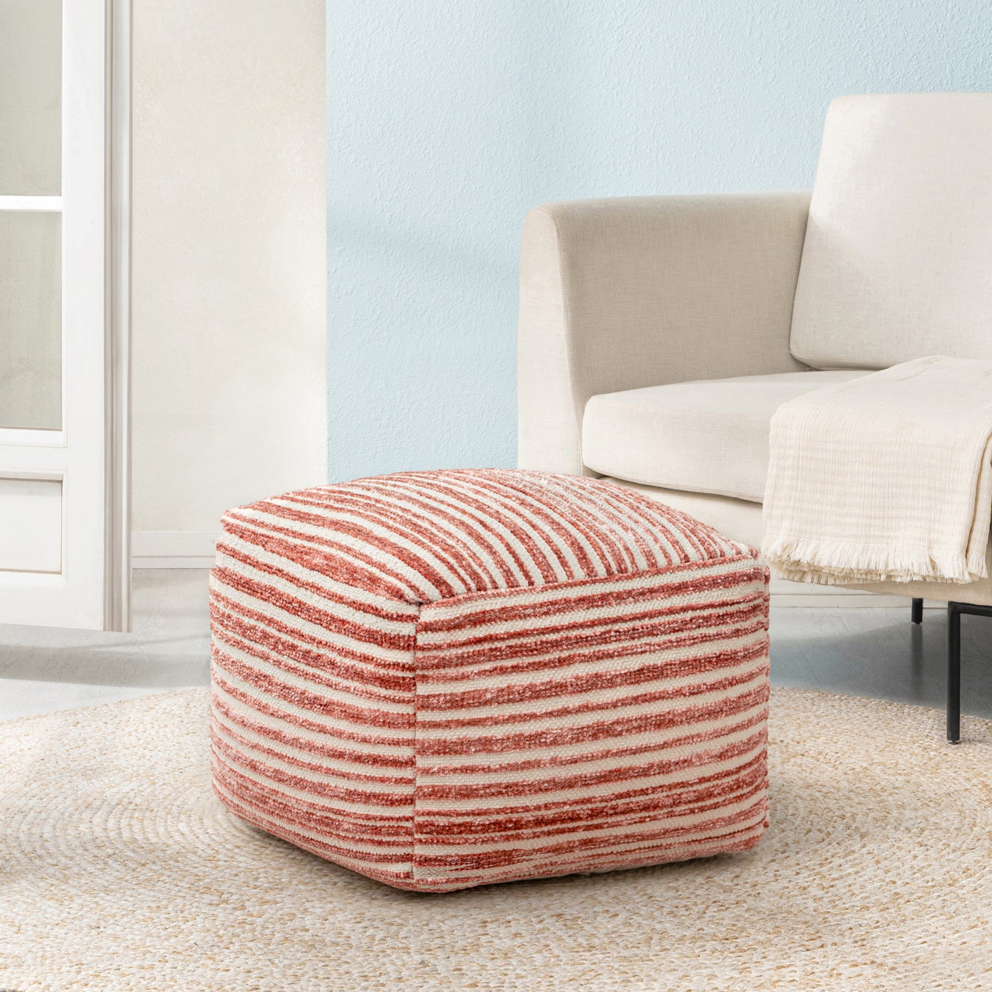 Melbourne Pouf - Red