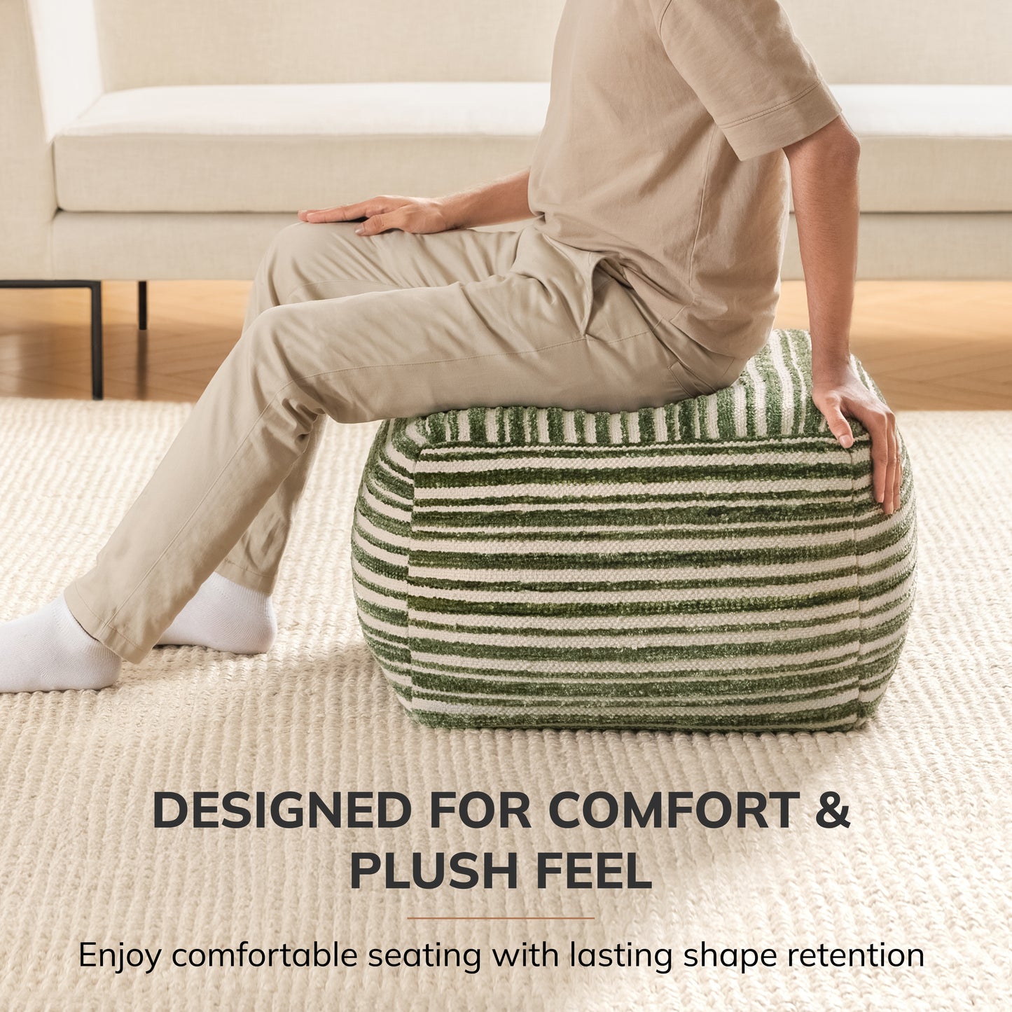 Melbourne Pouf - Green