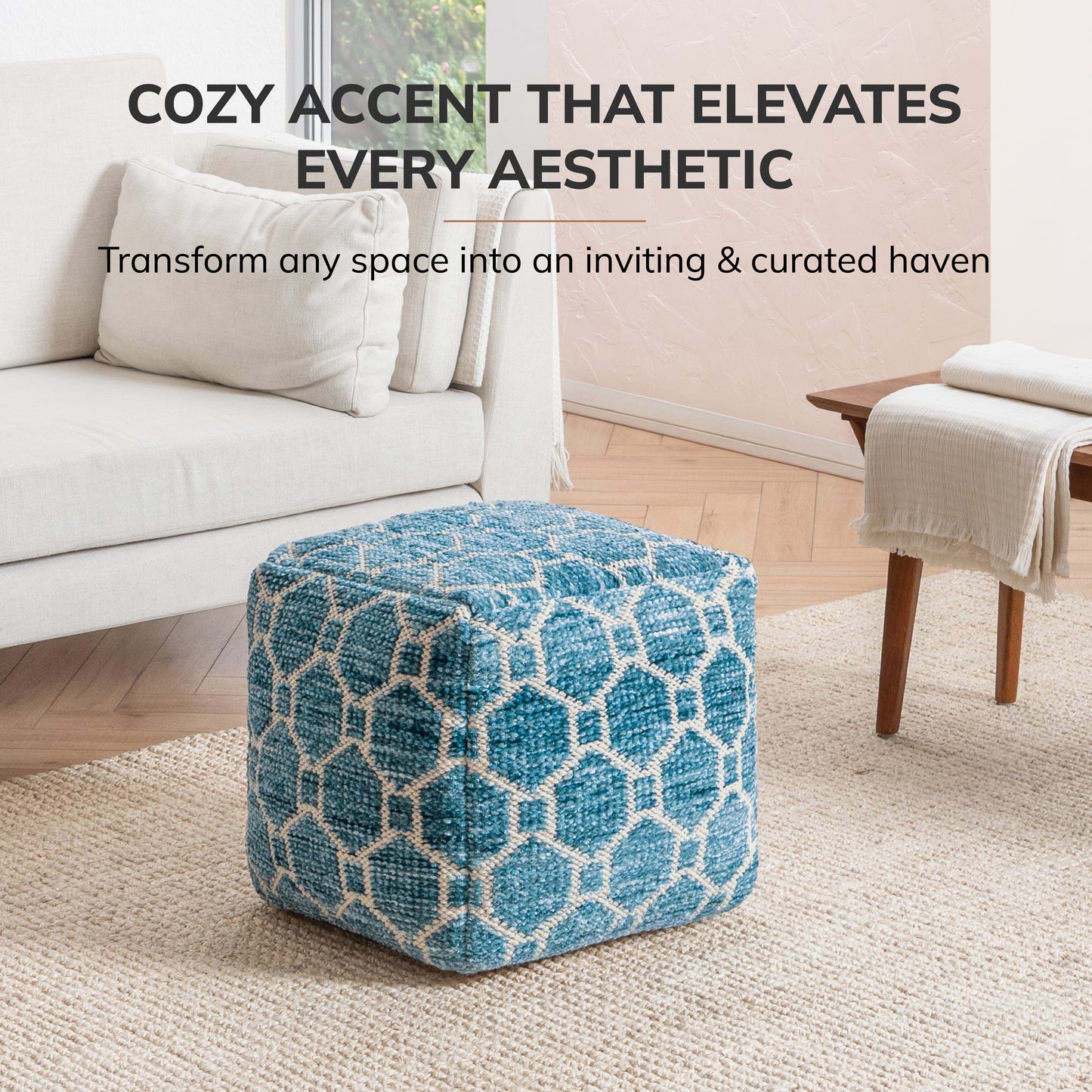 Athens Pouf - Blue