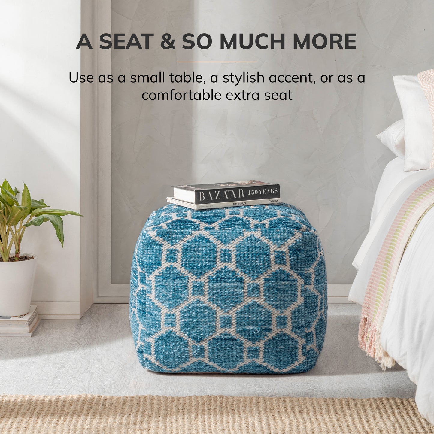 Athens Pouf - Blue