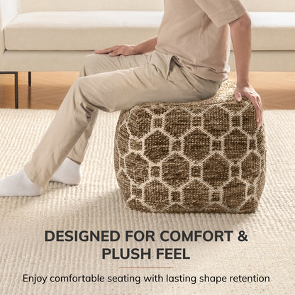 Athens Pouf - Brown
