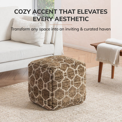 Athens Pouf - Brown