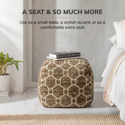 Athens Pouf - Brown