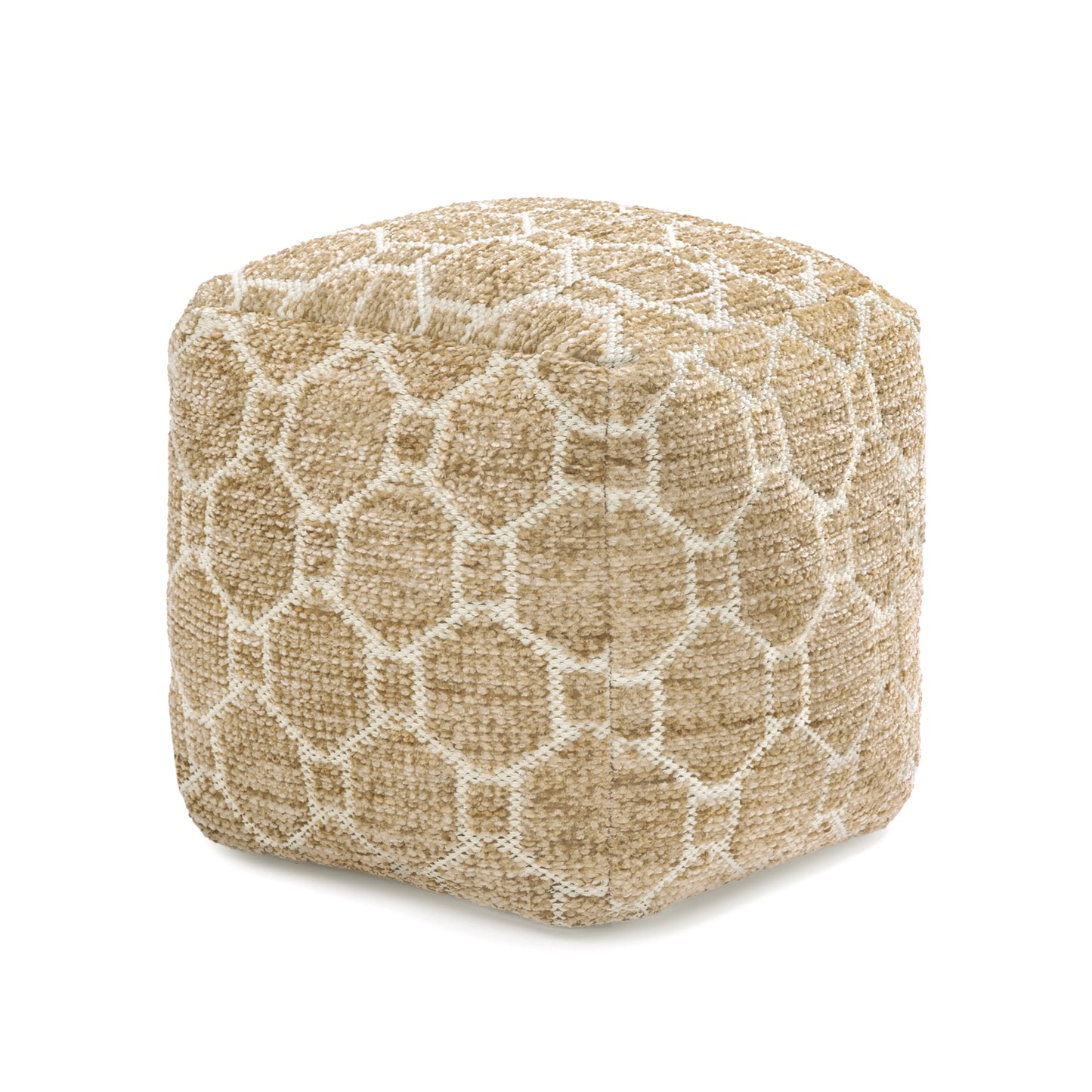 Athens Pouf - Light Brown
