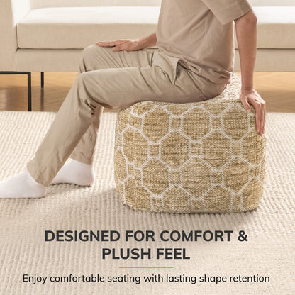 Athens Pouf - Light Brown
