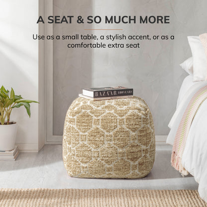 Athens Pouf - Light Brown
