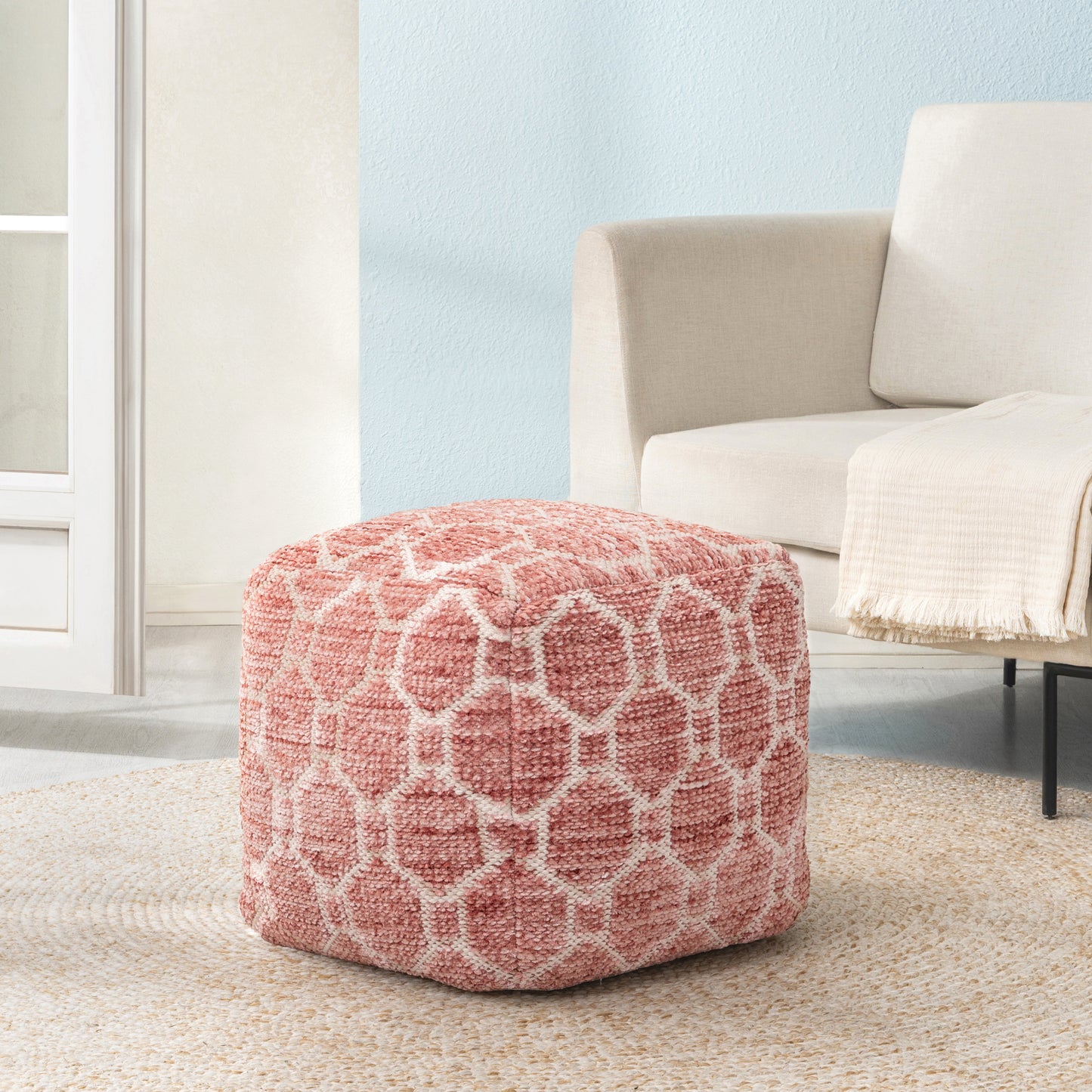 Athens Pouf - Red