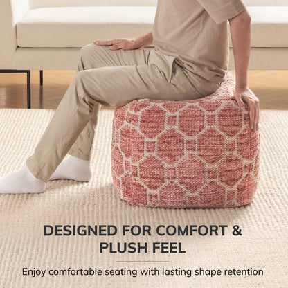 Athens Pouf - Red