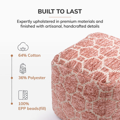 Athens Pouf - Red