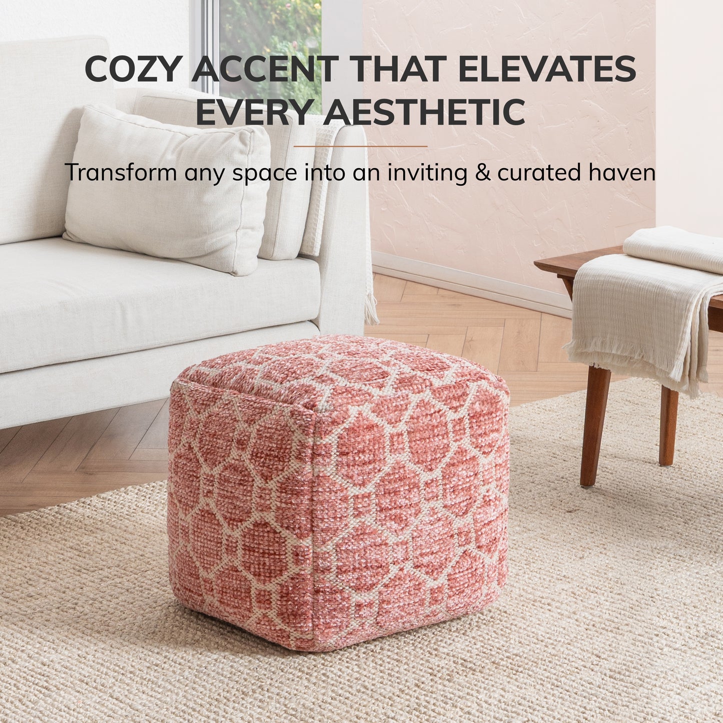 Athens Pouf - Red