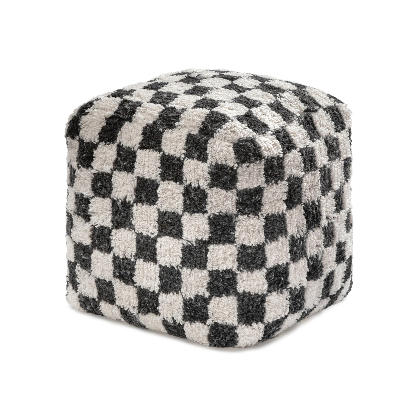 Tinsley Pouf - Black Ivory