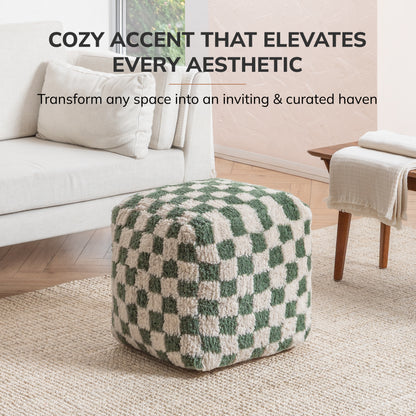 Tinsley Pouf - Sage Ivory