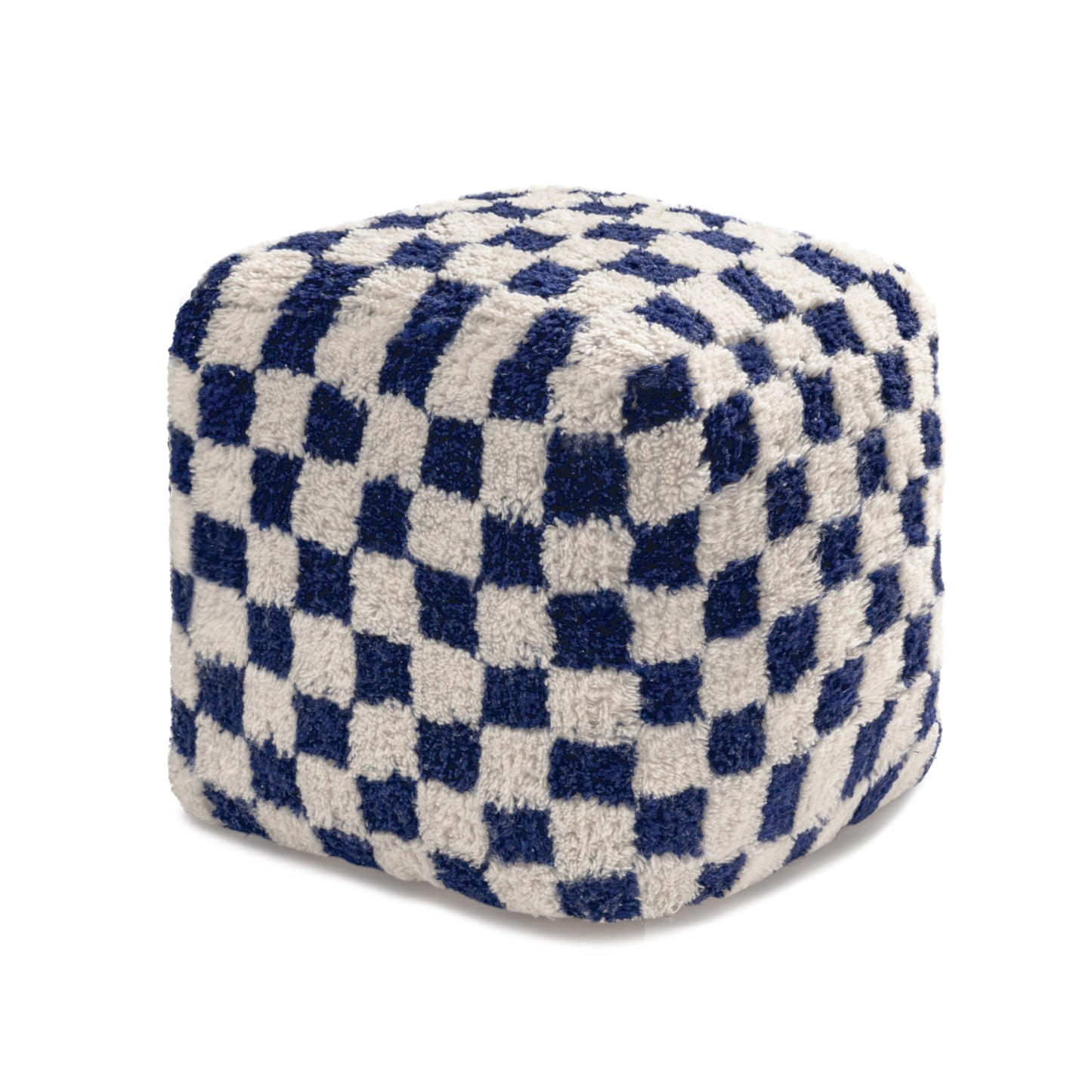 Tinsley Pouf - Navy Ivory