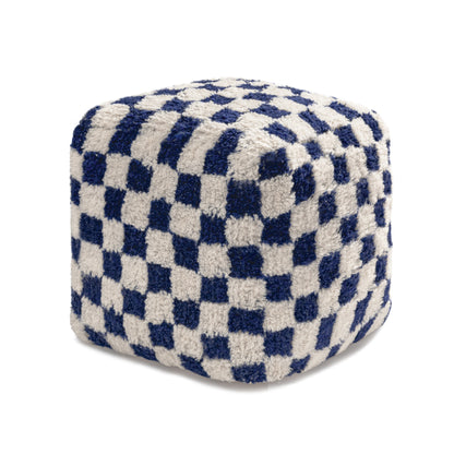 Tinsley Pouf - Navy Ivory