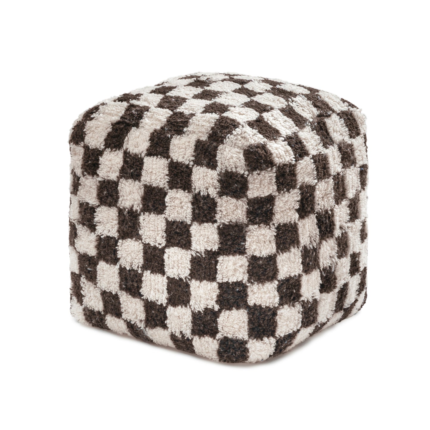 Tinsley Pouf - Chocolate Ivory
