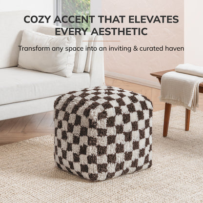 Tinsley Pouf - Chocolate Ivory