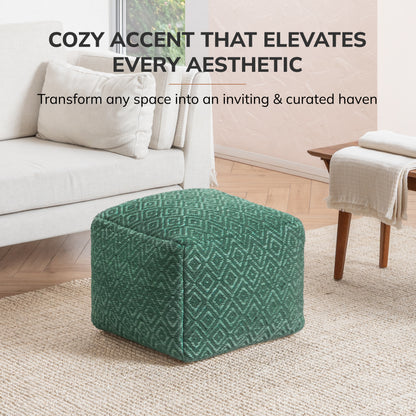 Cherokee Pouf - Sage Ivory