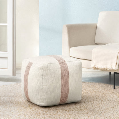 Windsor Pouf - Ivory Mocha Bisque