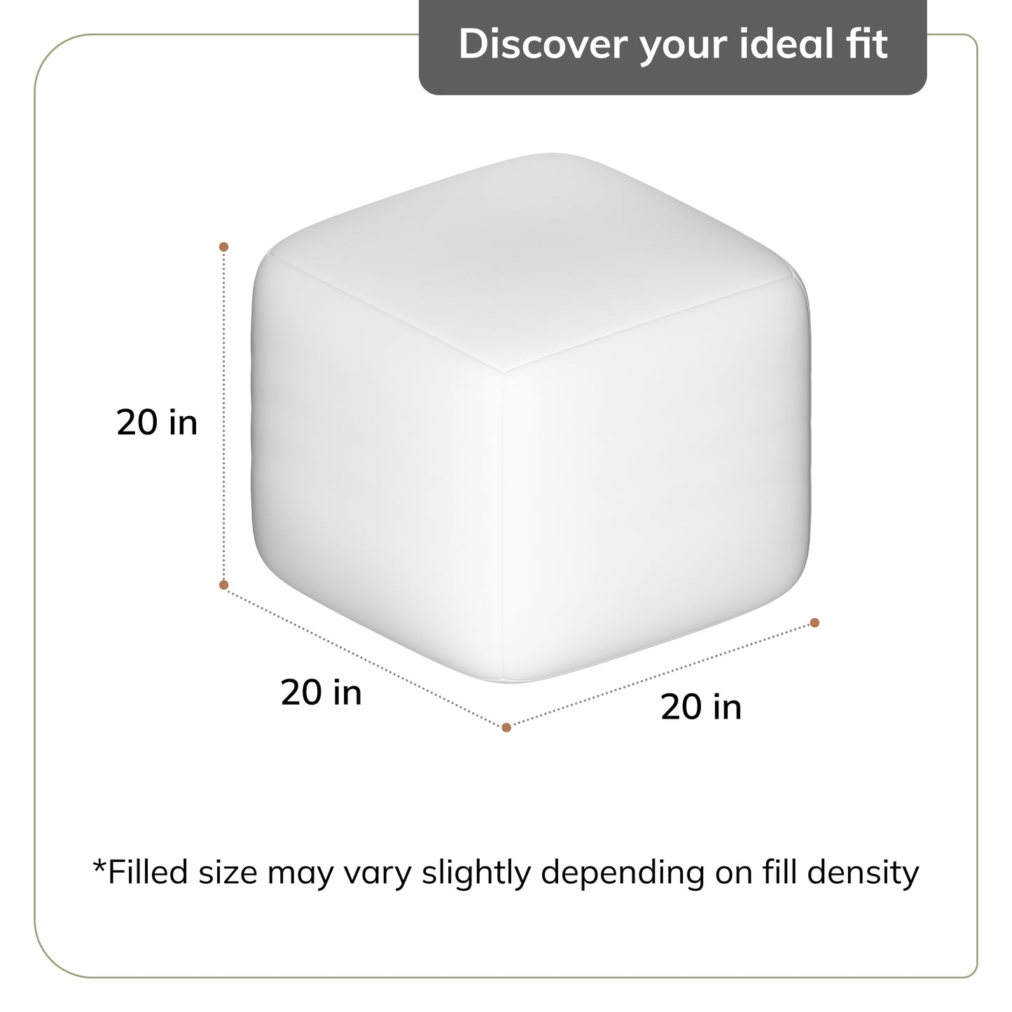 Enfield Pouf - Ivory Green