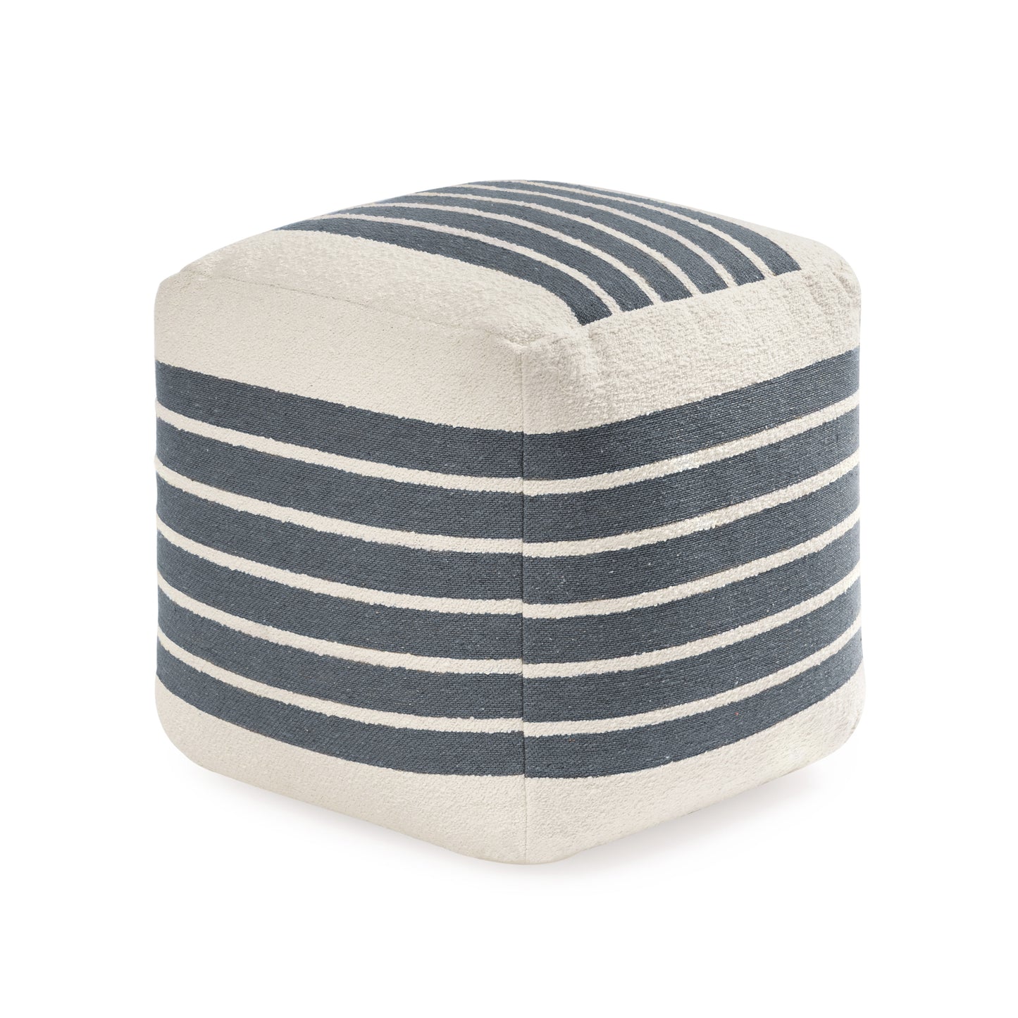 Enfield Pouf - Ivory Gray