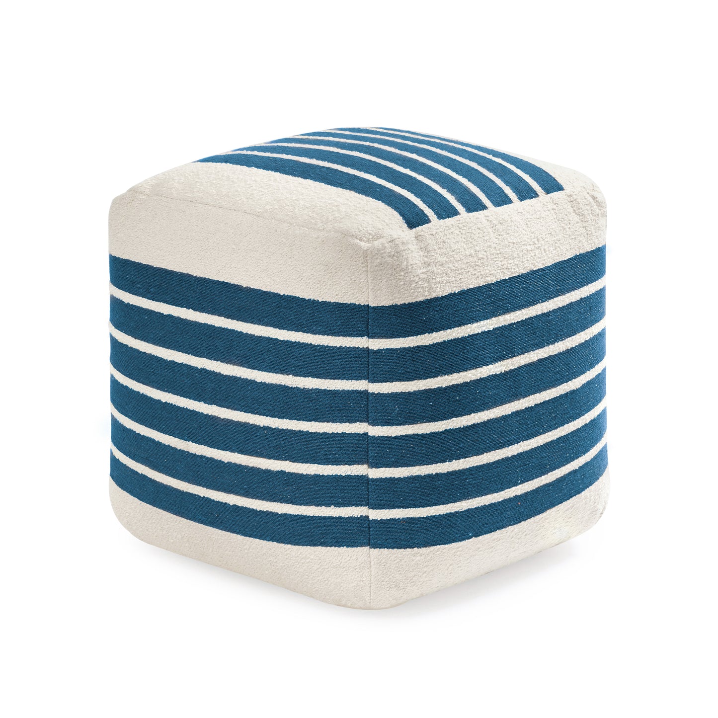 Enfield Pouf - Ivory Sailor Blue