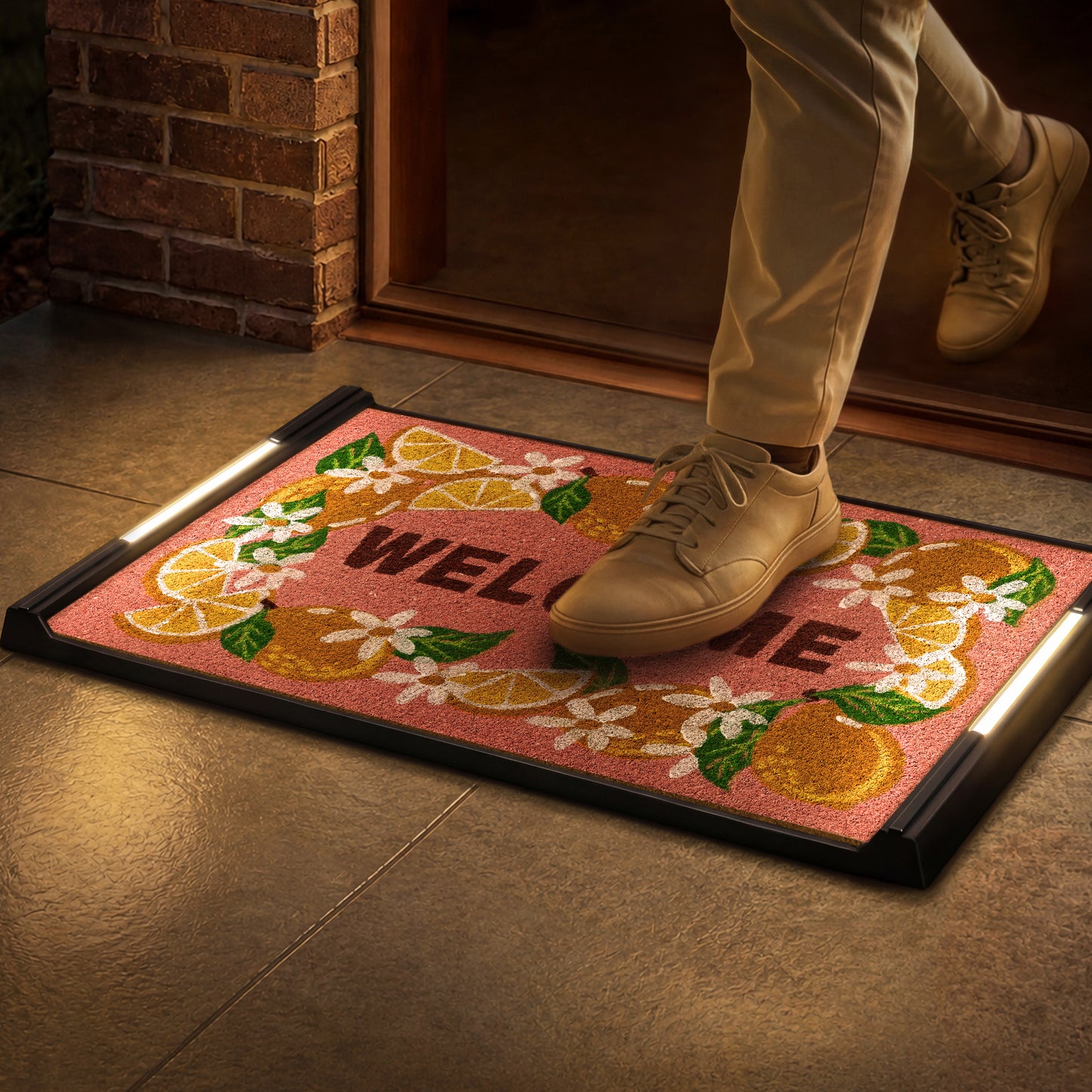 Solo BriteStep Doormat™ - Colorful Welcome Garden