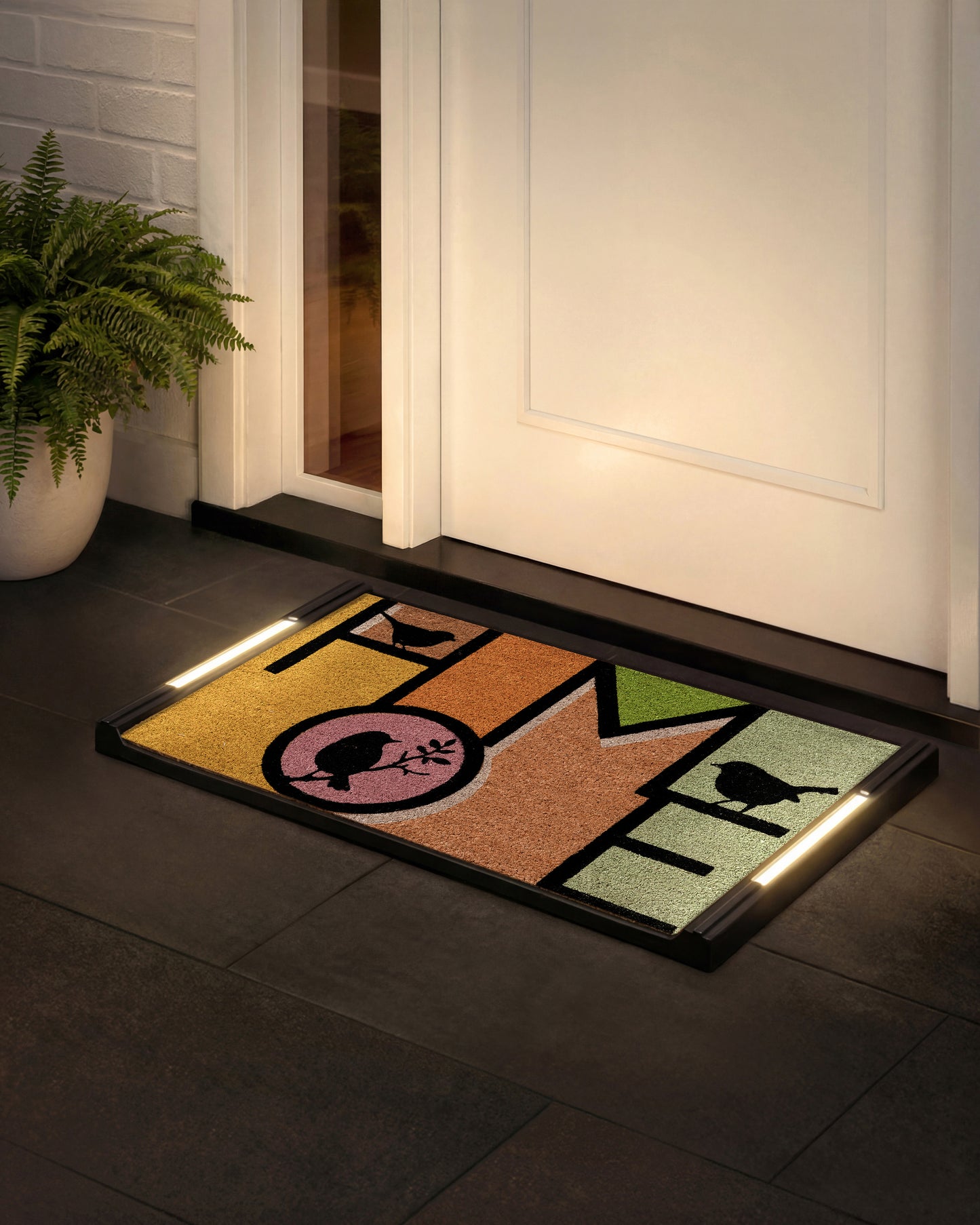 Solo BriteStep Doormat™ - Colorful Welcome Home Birds