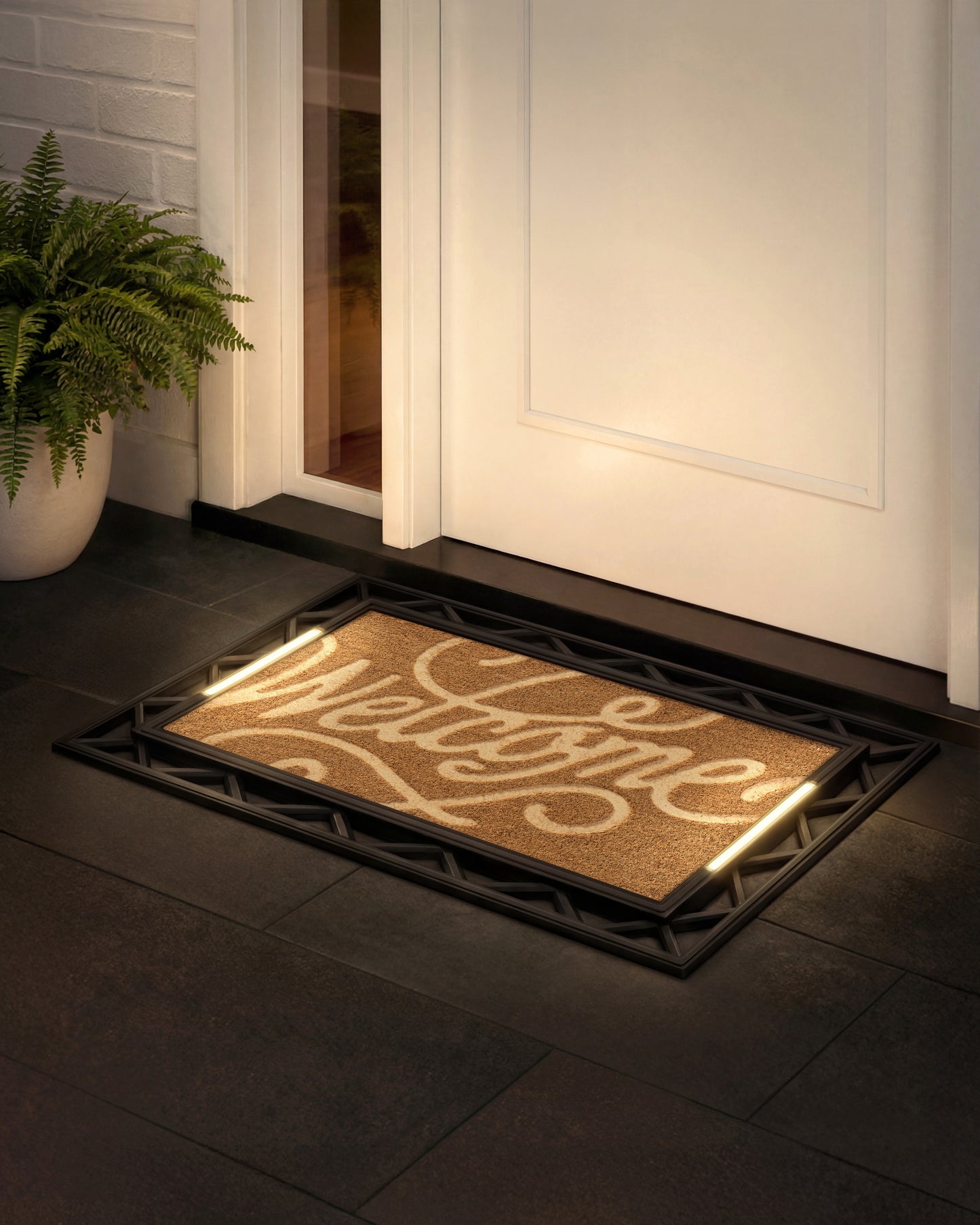 Contemporary BriteStep Doormat™ - Simple Welcome Embossed