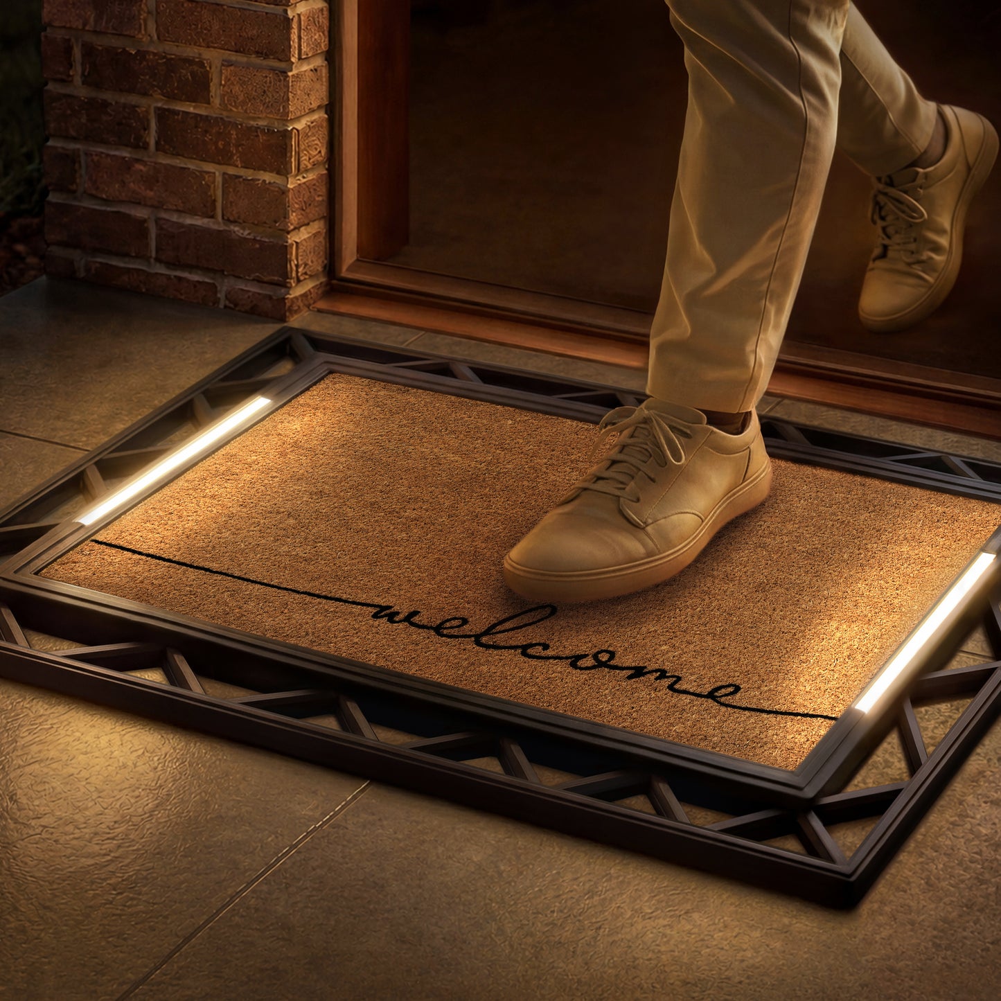 Contemporary BriteStep Doormat™ - Simple Welcome Whisper