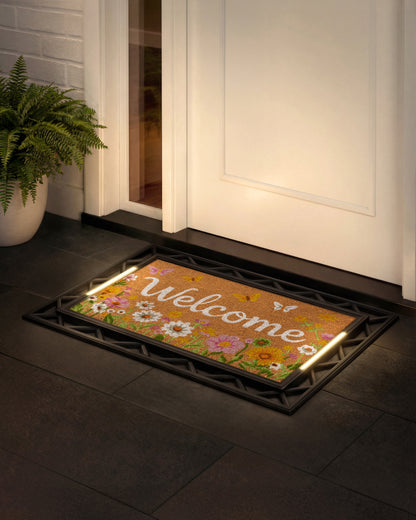 Contemporary BriteStep Doormat™ - Floral Wildflower Welcome