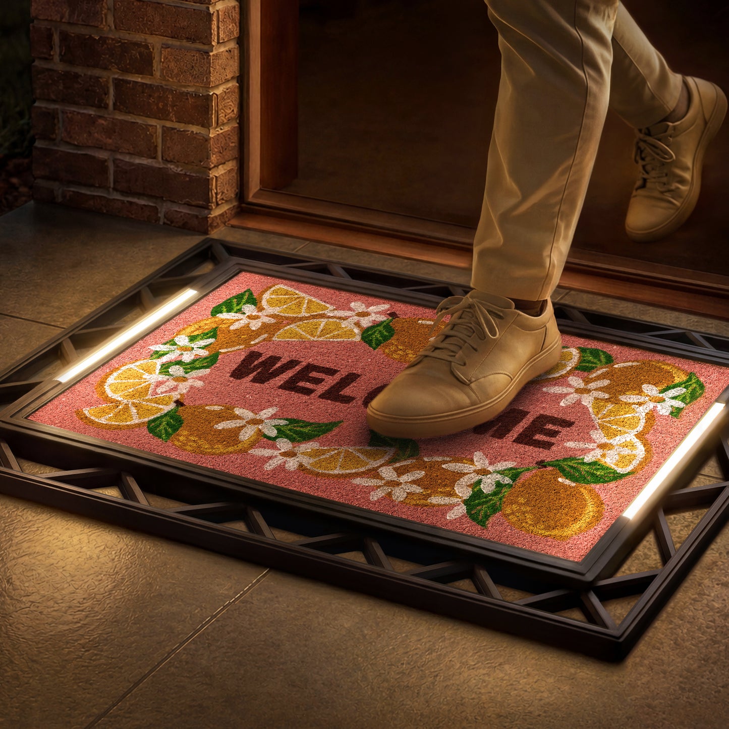 Contemporary BriteStep Doormat™ - Colorful Welcome Garden