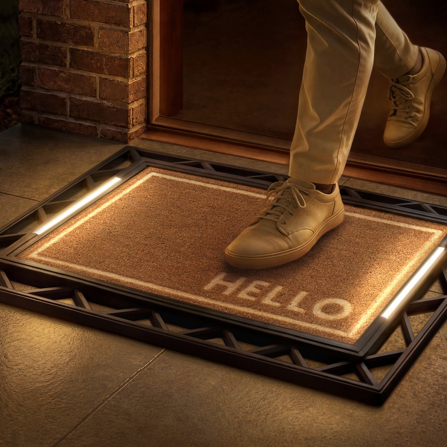 Contemporary BriteStep Doormat™ - Simple Welcome Corner Accent
