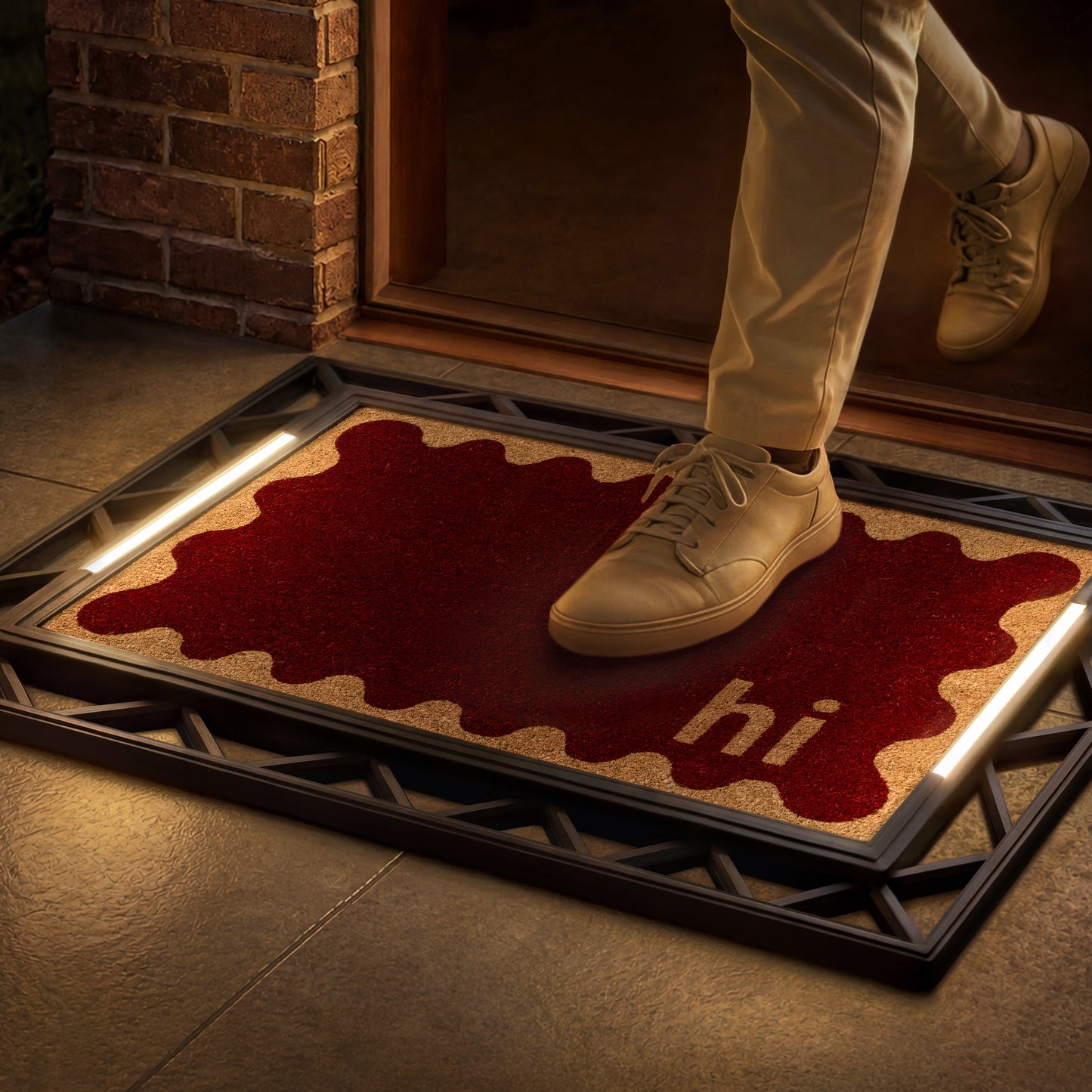 Contemporary BriteStep Doormat™ - Colorful Welcome Corner Accent