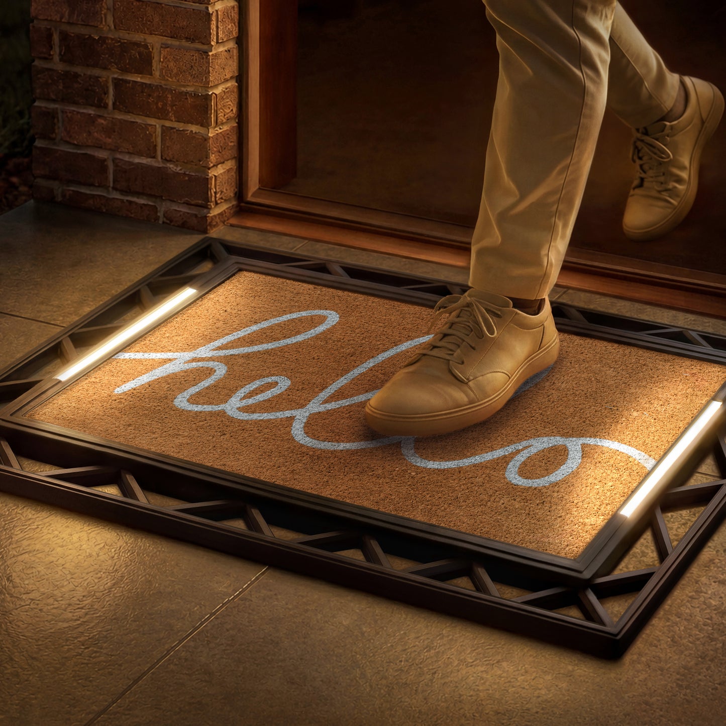 Contemporary BriteStep Doormat™ - Simple Welcome Long Hand