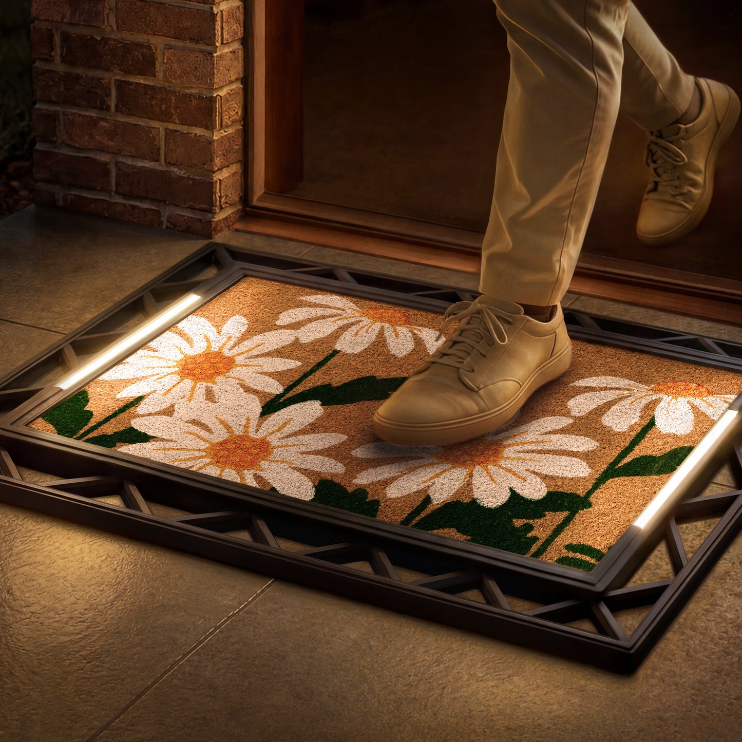 Contemporary BriteStep Doormat™ - Floral Daisy