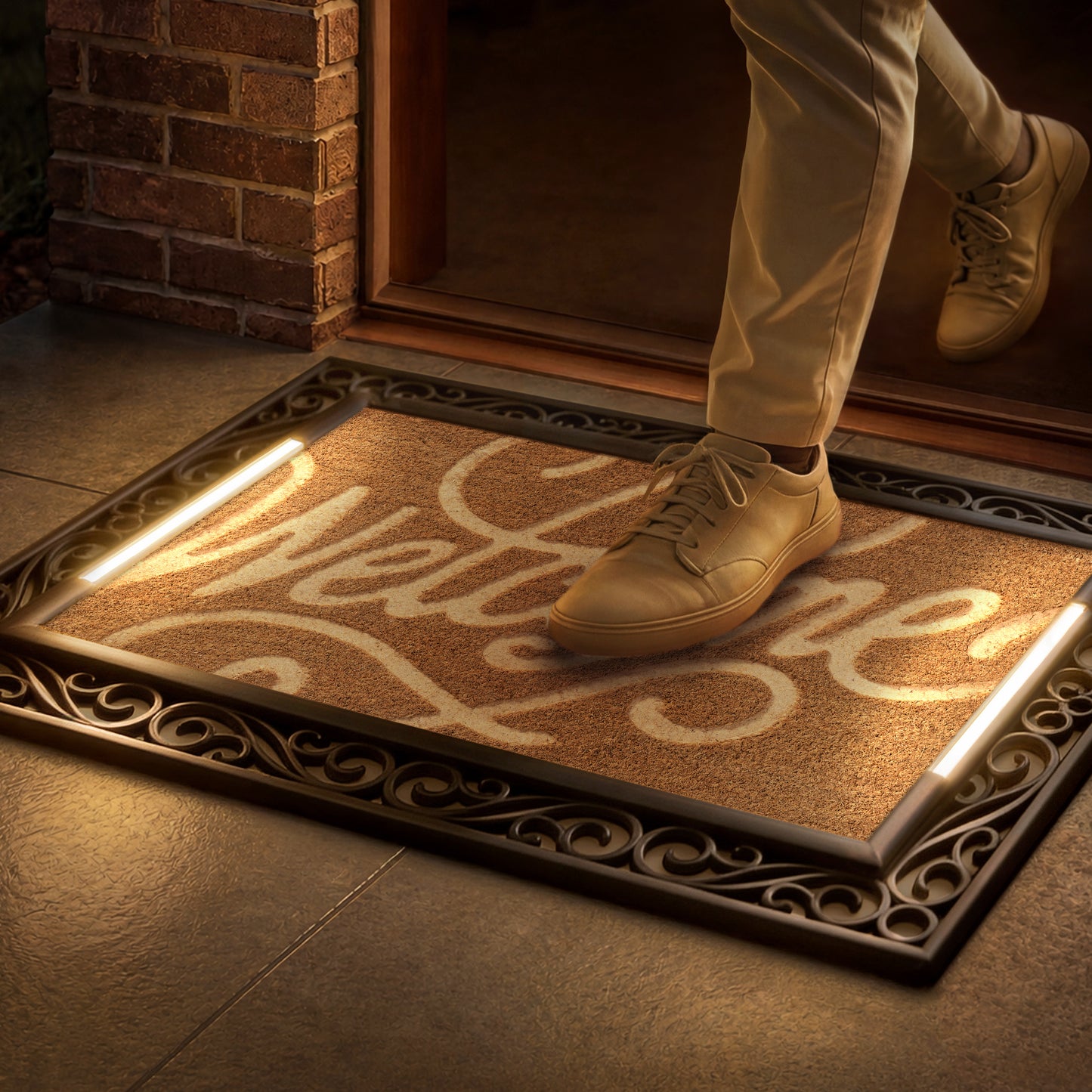 Scroll BriteStep Doormat™ - Simple Welcome Embossed