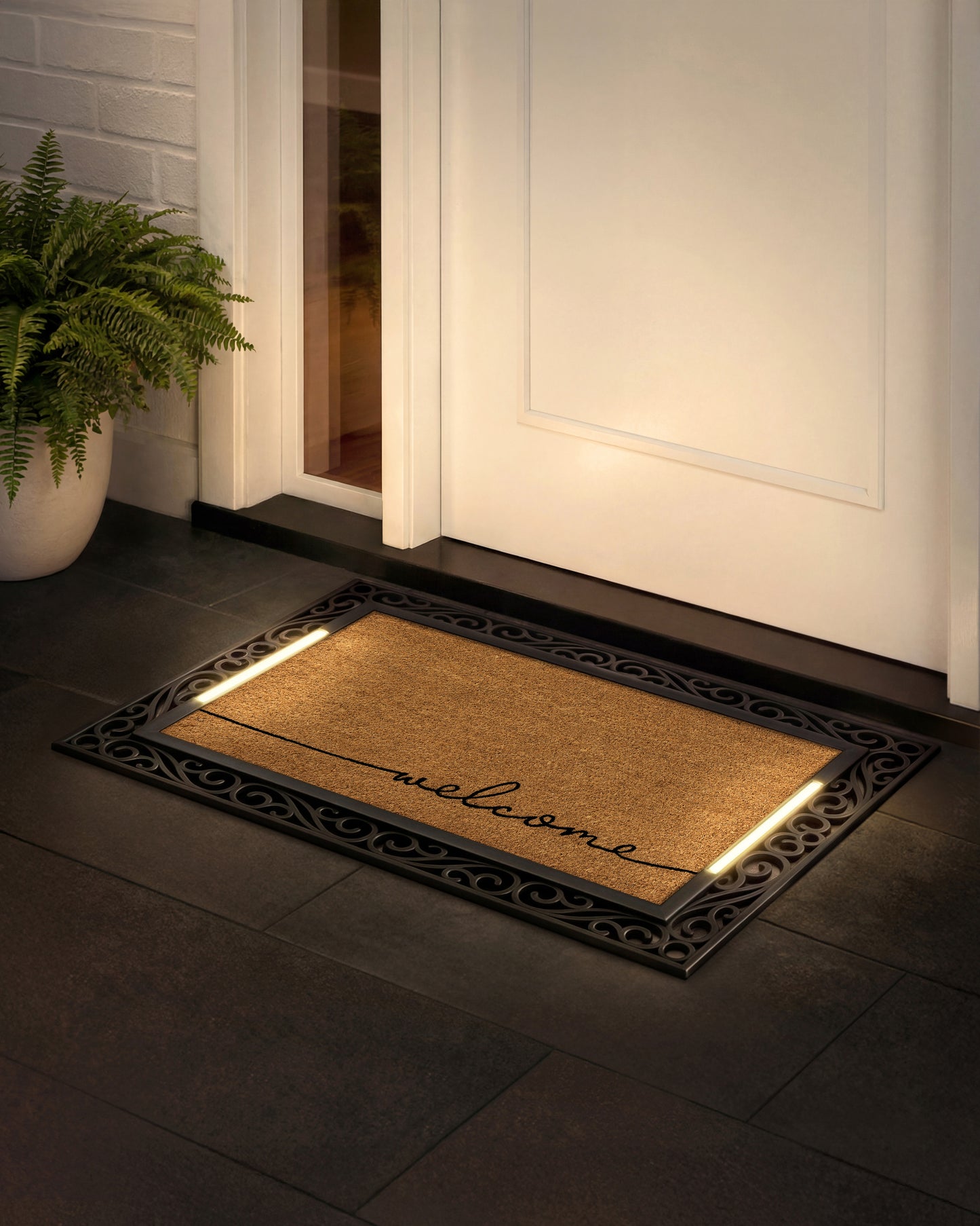Scroll BriteStep Doormat™ - Simple Welcome Whisper